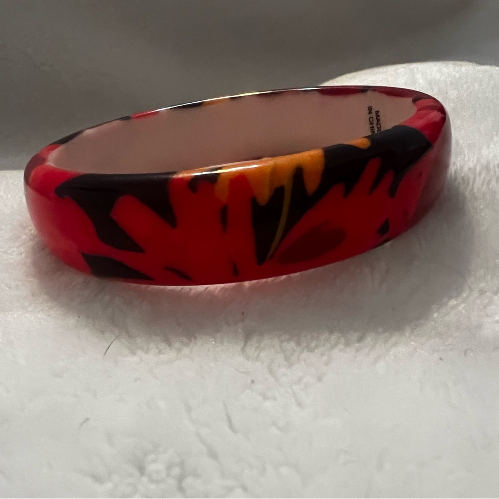 Vibrant Floral Bangle Bracelet